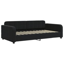 vidaXL Tagesbett Schwarz 100x200 cm Samt