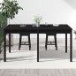 vidaXL Gartentisch Schwarz 159,5x82,5x76 cm Massivholz Kiefer vidaXL Gartentisch Schwarz 159,5x82,5x76 cm Massivholz Kiefer