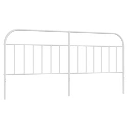 vidaXL Kopfteil Metall Weiß 200 cm