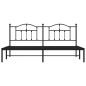 vidaXL Bettgestell mit Kopfteil Metall Schwarz 200x200 cm vidaXL Bettgestell mit Kopfteil Metall Schwarz 200x200 cm