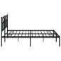 vidaXL Bettgestell mit Kopfteil Metall Schwarz 200x200 cm vidaXL Bettgestell mit Kopfteil Metall Schwarz 200x200 cm