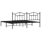 vidaXL Bettgestell mit Kopfteil Metall Schwarz 200x200 cm vidaXL Bettgestell mit Kopfteil Metall Schwarz 200x200 cm