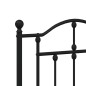 vidaXL Bettgestell mit Kopfteil Metall Schwarz 200x200 cm vidaXL Bettgestell mit Kopfteil Metall Schwarz 200x200 cm