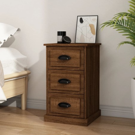 vidaXL Nachttisch Braun Eichen-Optik 39x39x67 cm Holzwerkstoff