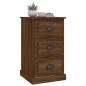 vidaXL Nachttisch Braun Eichen-Optik 39x39x67 cm Holzwerkstoff vidaXL Nachttisch Braun Eichen-Optik 39x39x67 cm Holzwerkstoff