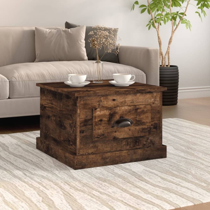 vidaXL Couchtisch Räuchereiche 50x50x35 cm Holzwerkstoff vidaXL Couchtisch Räuchereiche 50x50x35 cm Holzwerkstoff