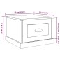 vidaXL Couchtisch Räuchereiche 50x50x35 cm Holzwerkstoff vidaXL Couchtisch Räuchereiche 50x50x35 cm Holzwerkstoff