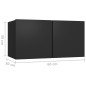vidaXL TV-Hängeschrank Schwarz 60x30x30 cm vidaXL TV-Hängeschrank Schwarz 60x30x30 cm