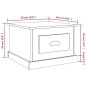 vidaXL Couchtisch Grau Sonoma 50x50x35 cm Holzwerkstoff vidaXL Couchtisch Grau Sonoma 50x50x35 cm Holzwerkstoff