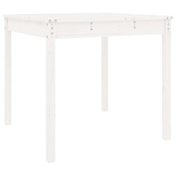vidaXL Gartentisch Weiß 82,5x82,5x76 cm Massivholz Kiefer