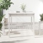 vidaXL Gartentisch Weiß 82,5x82,5x76 cm Massivholz Kiefer vidaXL Gartentisch Weiß 82,5x82,5x76 cm Massivholz Kiefer