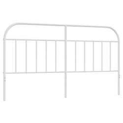 vidaXL Kopfteil Metall Weiß 180 cm