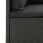 2-tlg. Garten-Lounge-Set mit Kissen Schwarz Poly Rattan 2-tlg. Garten-Lounge-Set mit Kissen Schwarz Poly Rattan
