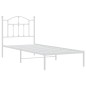 vidaXL Bettgestell mit Kopfteil Metall Weiß 90x200 cm vidaXL Bettgestell mit Kopfteil Metall Weiß 90x200 cm