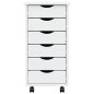 vidaXL Rollschrank mit Schubladen MOSS Weiß Massivholz Kiefer vidaXL Rollschrank mit Schubladen MOSS Weiß Massivholz Kiefer
