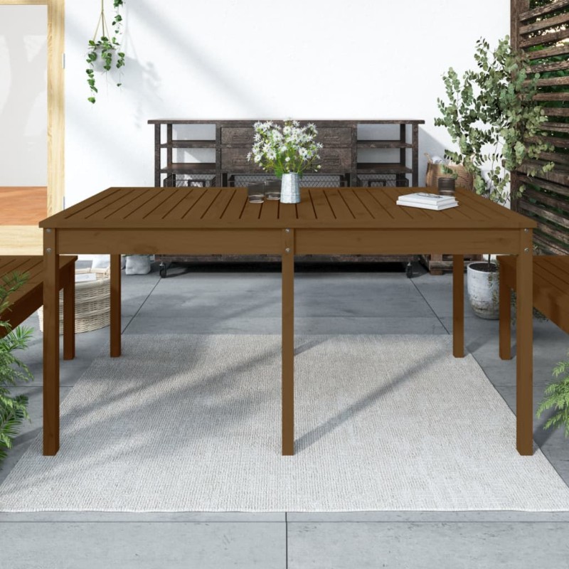 vidaXL Gartentisch Honigbraun 159,5x82,5x76 cm Massivholz Kiefer vidaXL Gartentisch Honigbraun 159,5x82,5x76 cm Massivholz Kiefer