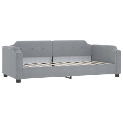 vidaXL Tagesbett Hellgrau 100x200 cm Stoff