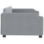 vidaXL Tagesbett Hellgrau 100x200 cm Stoff vidaXL Tagesbett Hellgrau 100x200 cm Stoff