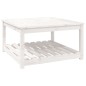 vidaXL Gartentisch Weiß 82,5x82,5x45 cm Massivholz Kiefer vidaXL Gartentisch Weiß 82,5x82,5x45 cm Massivholz Kiefer