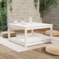 vidaXL Gartentisch Weiß 82,5x82,5x45 cm Massivholz Kiefer vidaXL Gartentisch Weiß 82,5x82,5x45 cm Massivholz Kiefer