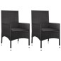 vidaXL 4-tlg. Garten-Lounge-Set mit Kissen Schwarz Poly Rattan vidaXL 4-tlg. Garten-Lounge-Set mit Kissen Schwarz Poly Rattan