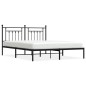 vidaXL Bettgestell mit Kopfteil Metall Schwarz 180x200 cm vidaXL Bettgestell mit Kopfteil Metall Schwarz 180x200 cm