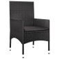 vidaXL 4-tlg. Garten-Lounge-Set mit Kissen Schwarz Poly Rattan vidaXL 4-tlg. Garten-Lounge-Set mit Kissen Schwarz Poly Rattan