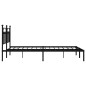vidaXL Bettgestell mit Kopfteil Metall Schwarz 180x200 cm vidaXL Bettgestell mit Kopfteil Metall Schwarz 180x200 cm