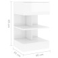 vidaXL Nachttische 2 Stk. Hochglanz-Weiß 40x35x65 cm vidaXL Nachttische 2 Stk. Hochglanz-Weiß 40x35x65 cm