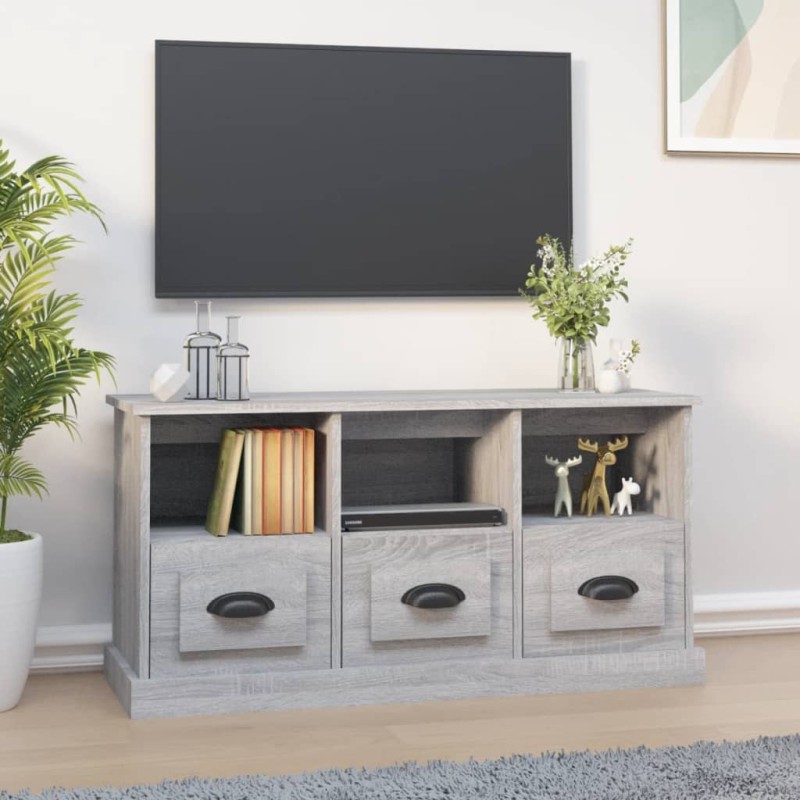 vidaXL TV-Schrank Grau Sonoma 100x35x50 cm Holzwerkstoff vidaXL TV-Schrank Grau Sonoma 100x35x50 cm Holzwerkstoff