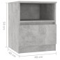 vidaXL Nachttische 2 Stk. Betongrau 40x40x50 cm Holzwerkstoff vidaXL Nachttische 2 Stk. Betongrau 40x40x50 cm Holzwerkstoff