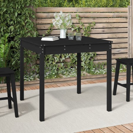 vidaXL Gartentisch Schwarz 82,5x82,5x76 cm Massivholz Kiefer