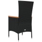 Gartenstühle mit Kissen 2 Stk. Poly Rattan Schwarz Gartenstühle mit Kissen 2 Stk. Poly Rattan Schwarz