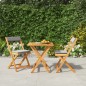3-tlg. Bistro-Set Klappbar mit Kissen Massivholz Akazie 3-tlg. Bistro-Set Klappbar mit Kissen Massivholz Akazie