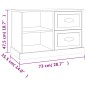 vidaXL TV-Schrank Braun Eichen-Optik 73x35,5x47,5 cm Holzwerkstoff vidaXL TV-Schrank Braun Eichen-Optik 73x35,5x47,5 cm Holzwerkstoff