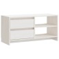 vidaXL TV-Schrank Weiß 80x31x39 cm Massivholz Kiefer vidaXL TV-Schrank Weiß 80x31x39 cm Massivholz Kiefer