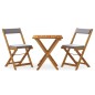 3-tlg. Bistro-Set Klappbar mit Kissen Massivholz Akazie 3-tlg. Bistro-Set Klappbar mit Kissen Massivholz Akazie