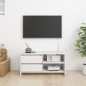 vidaXL TV-Schrank Weiß 80x31x39 cm Massivholz Kiefer vidaXL TV-Schrank Weiß 80x31x39 cm Massivholz Kiefer