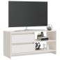 vidaXL TV-Schrank Weiß 80x31x39 cm Massivholz Kiefer vidaXL TV-Schrank Weiß 80x31x39 cm Massivholz Kiefer