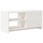 vidaXL TV-Schrank Weiß 80x31x39 cm Massivholz Kiefer vidaXL TV-Schrank Weiß 80x31x39 cm Massivholz Kiefer