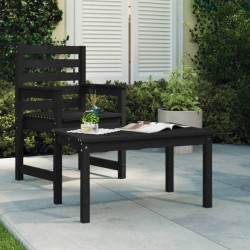 vidaXL Gartentisch Schwarz 82,5x50,5x45 cm Massivholz Kiefer