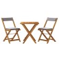 3-tlg. Bistro-Set Klappbar mit Kissen Massivholz Akazie 3-tlg. Bistro-Set Klappbar mit Kissen Massivholz Akazie