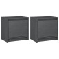 vidaXL Nachttische 2 Stk. Grau 40x30,5x40 cm Massivholz Kiefer vidaXL Nachttische 2 Stk. Grau 40x30,5x40 cm Massivholz Kiefer