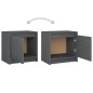vidaXL Nachttische 2 Stk. Grau 40x30,5x40 cm Massivholz Kiefer vidaXL Nachttische 2 Stk. Grau 40x30,5x40 cm Massivholz Kiefer