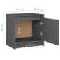 vidaXL Nachttische 2 Stk. Grau 40x30,5x40 cm Massivholz Kiefer vidaXL Nachttische 2 Stk. Grau 40x30,5x40 cm Massivholz Kiefer