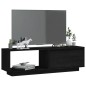 vidaXL TV-Schrank Schwarz 110x30x33,5 cm Massivholz Kiefer