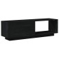 vidaXL TV-Schrank Schwarz 110x30x33,5 cm Massivholz Kiefer