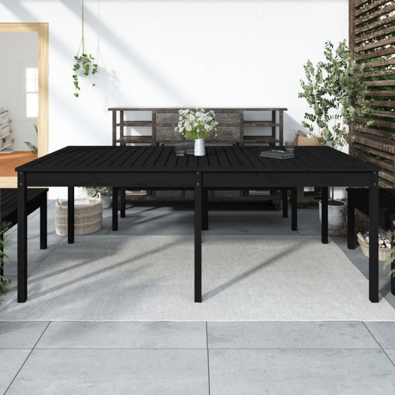 vidaXL Gartentisch Schwarz 203,5x100x76 cm Massivholz Kiefer vidaXL Gartentisch Schwarz 203,5x100x76 cm Massivholz Kiefer