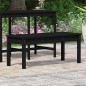 vidaXL Gartenbank Schwarz 109x44x45 cm Massivholz Kiefer vidaXL Gartenbank Schwarz 109x44x45 cm Massivholz Kiefer