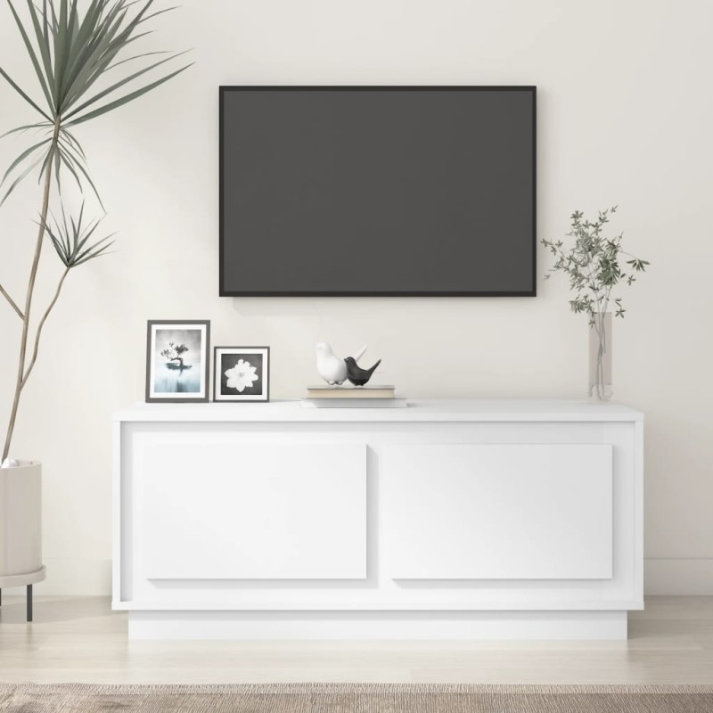 vidaXL Couchtisch Weiß 102x50x44 cm Holzwerkstoff vidaXL Couchtisch Weiß 102x50x44 cm Holzwerkstoff